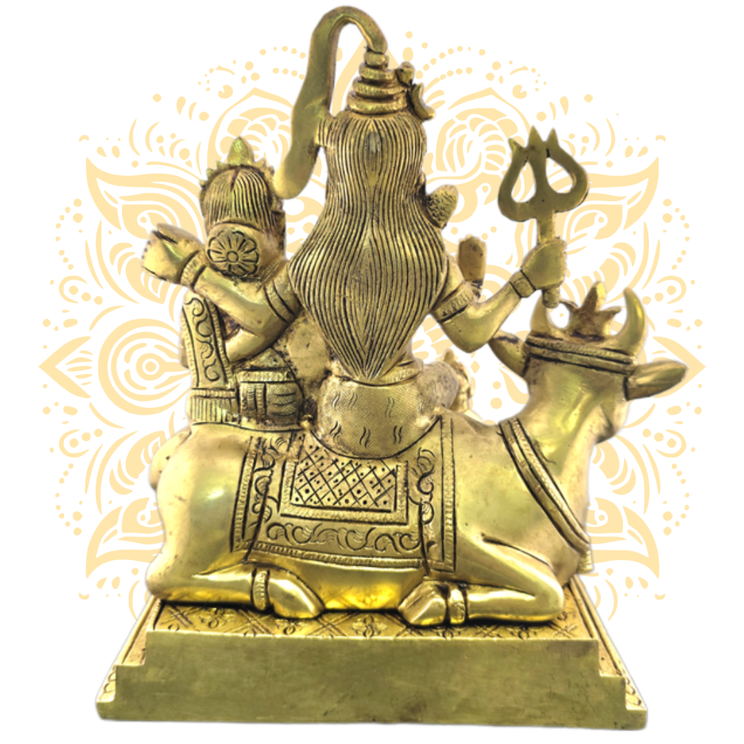 Brass Shiva Family 9"