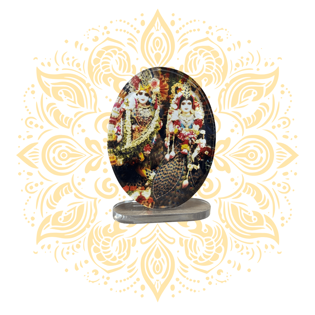 Acrylic Radha Krishna Oval 2.75" x 4" - Matchless Gifts3