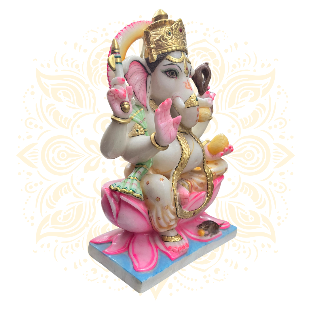 Hand-Carved Lord Ganesh Murti 15" - Matchless Gifts2