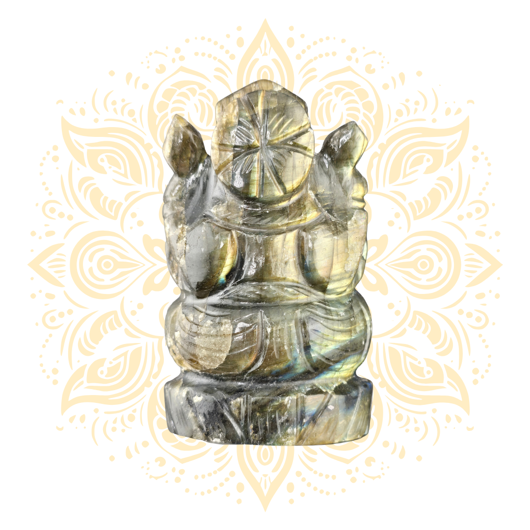 Gemstone Labradorite Ganesha