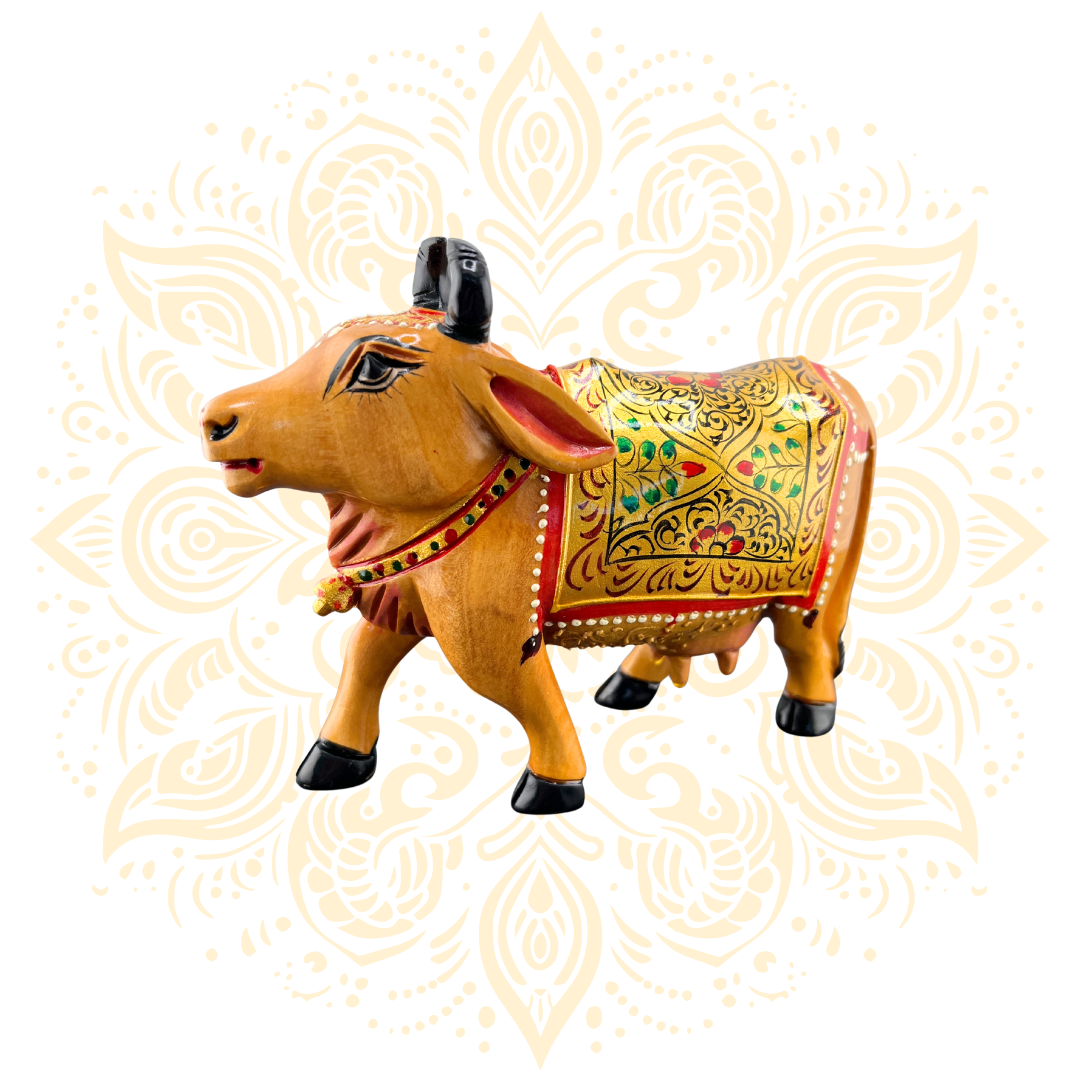 Wooden Painting Cow