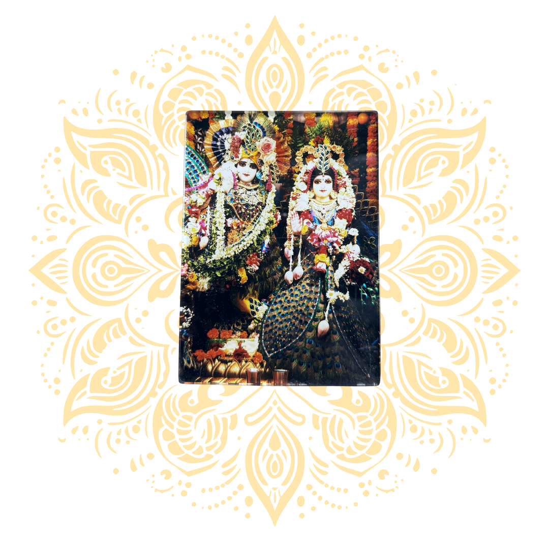 Acrylic Radha Krishna Peacock Stand 4" x 5.5" - Matchless Gifts1
