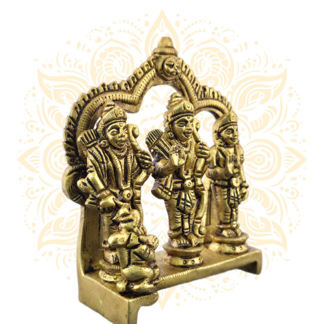 Brass Sita Ram Family 4.5"