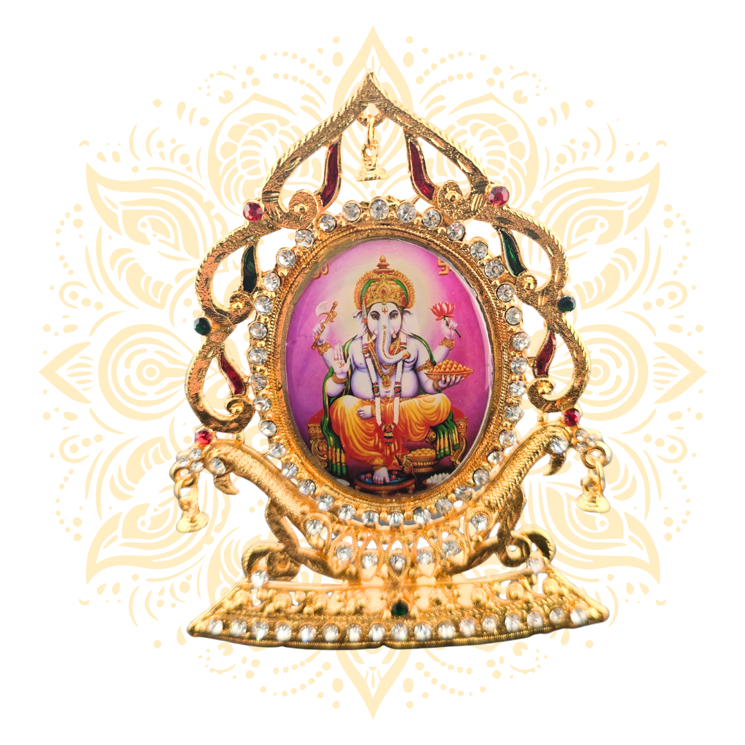 Prarthana Golden Metal Deity Mini Altar Stand - Matchless Gifts9