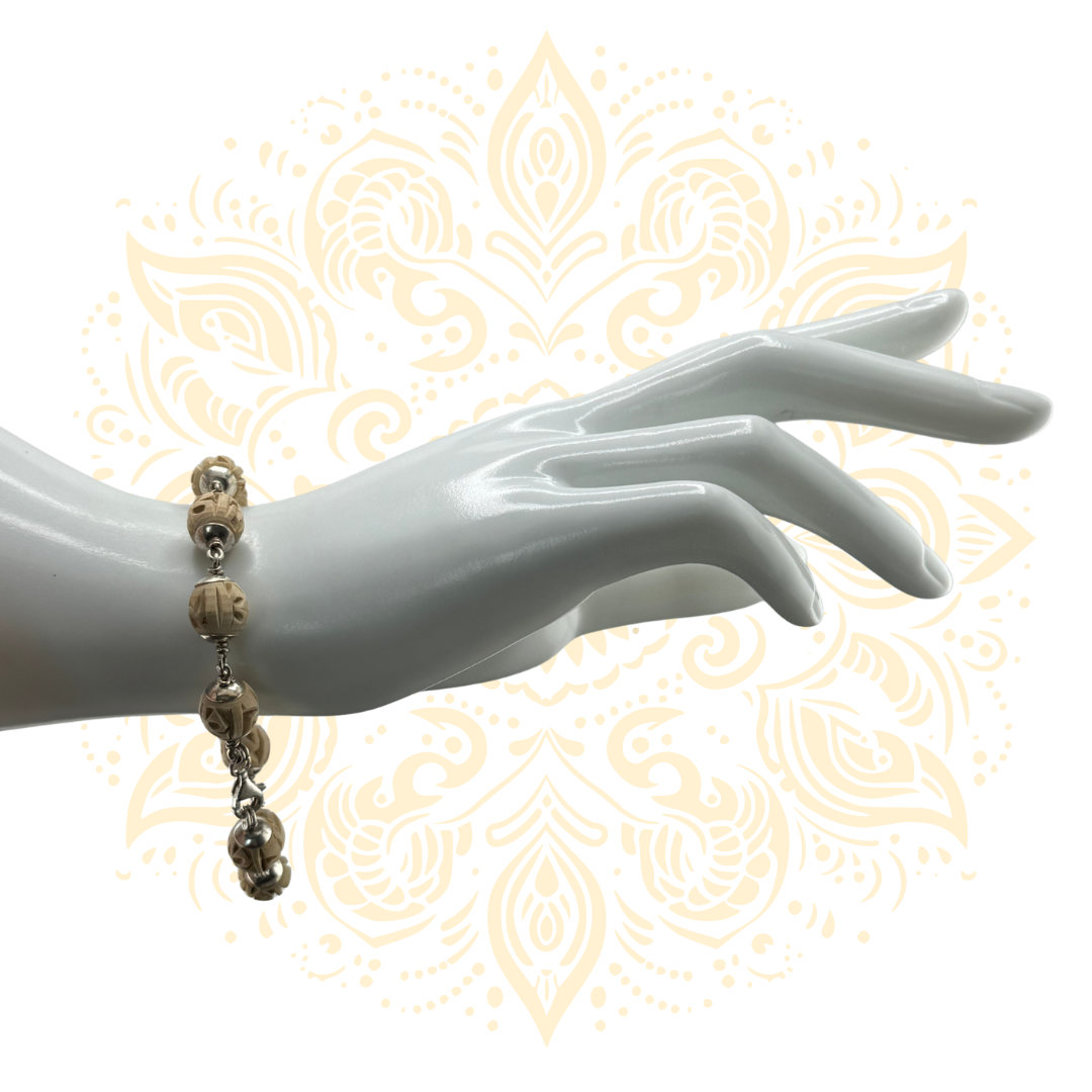 Silver Tulasi Bracelet Devotional Jewelry - Matchless Gifts12