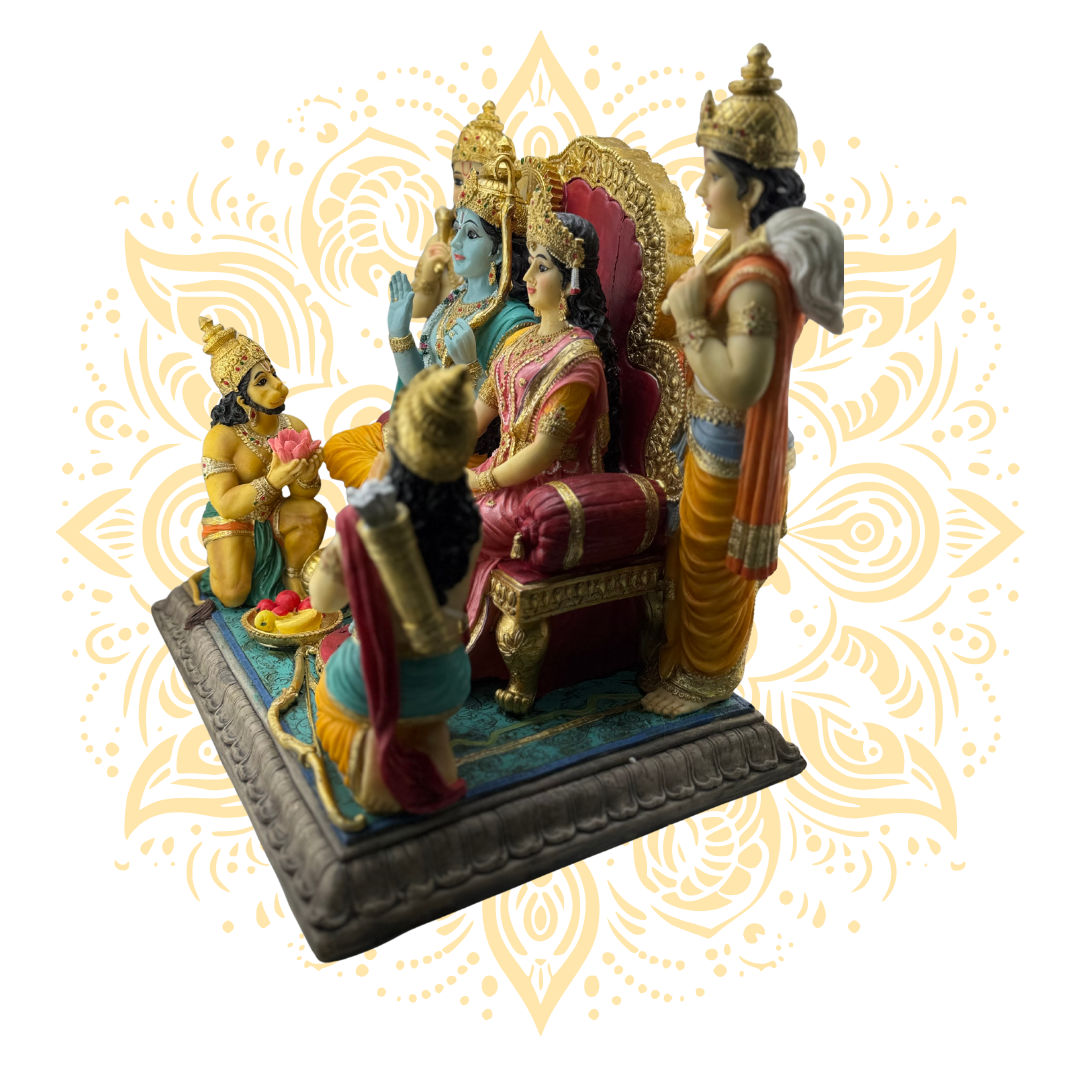 Polyresin Sita Ram Family 14"