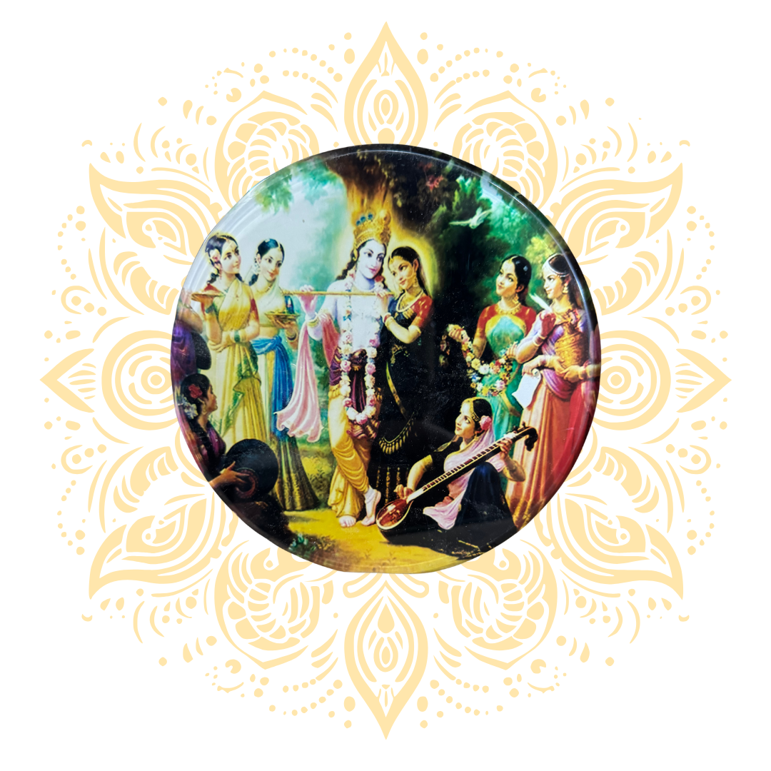 Acrylic Radha Krishna Round 6x6" - Matchless Gifts3