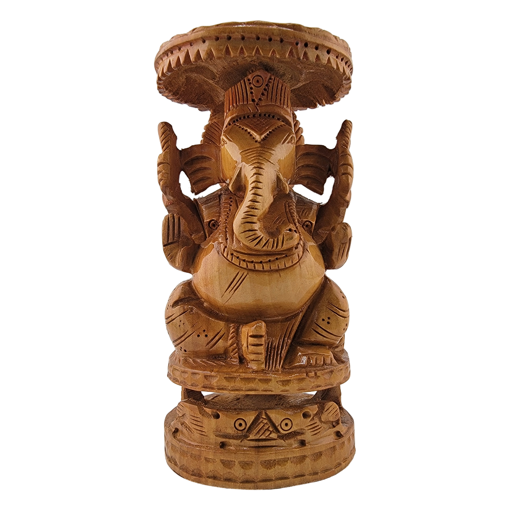 Wooden Chatari Ganesh