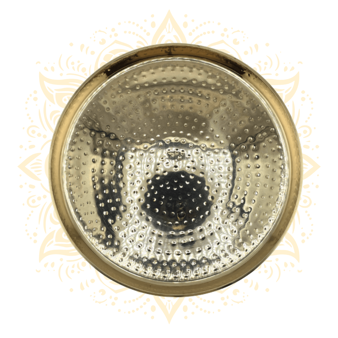 Kansa Brass Plate 10" – Ayurvedic Dining Thali - Matchless Gifts3