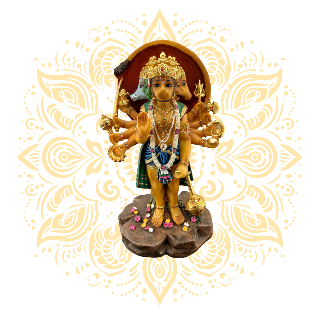 Polyresin Panchamuka Hanuman 8.5"