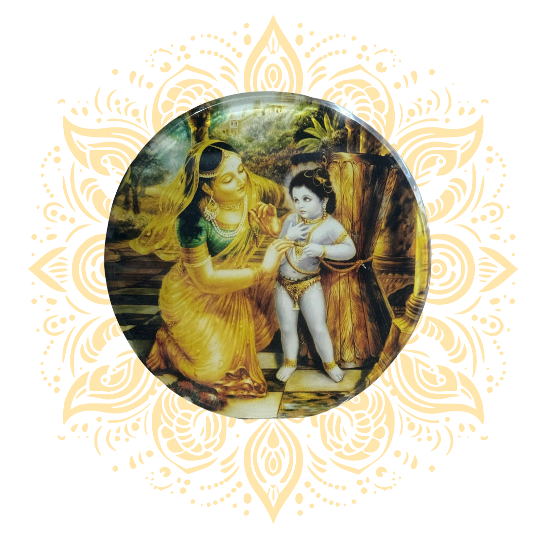 Acrylic Young Krishna Round 6" x 6" - Matchless Gifts3
