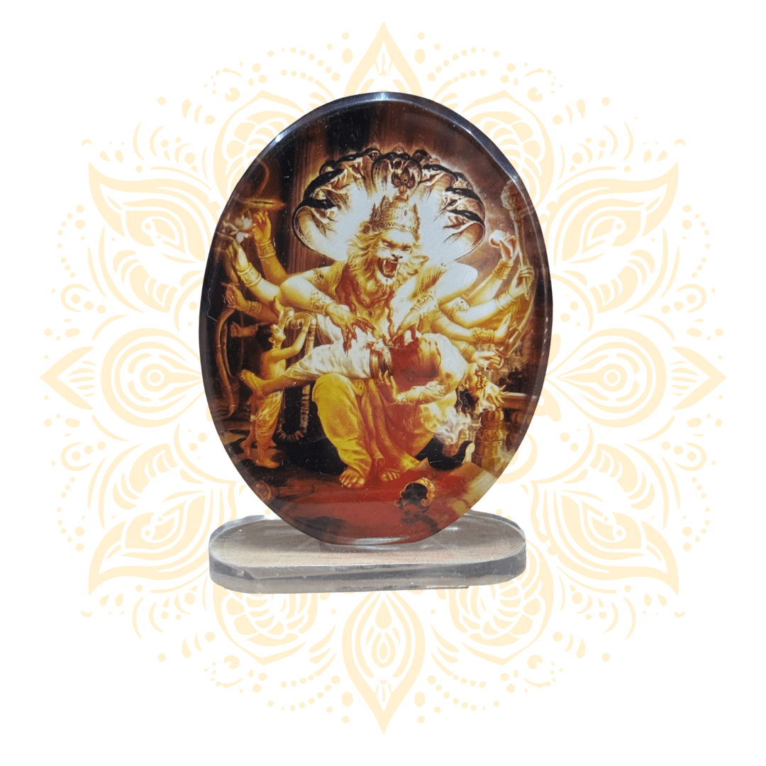 Acrylic Narasimha Oval 2.75" x 4" - Matchless Gifts2