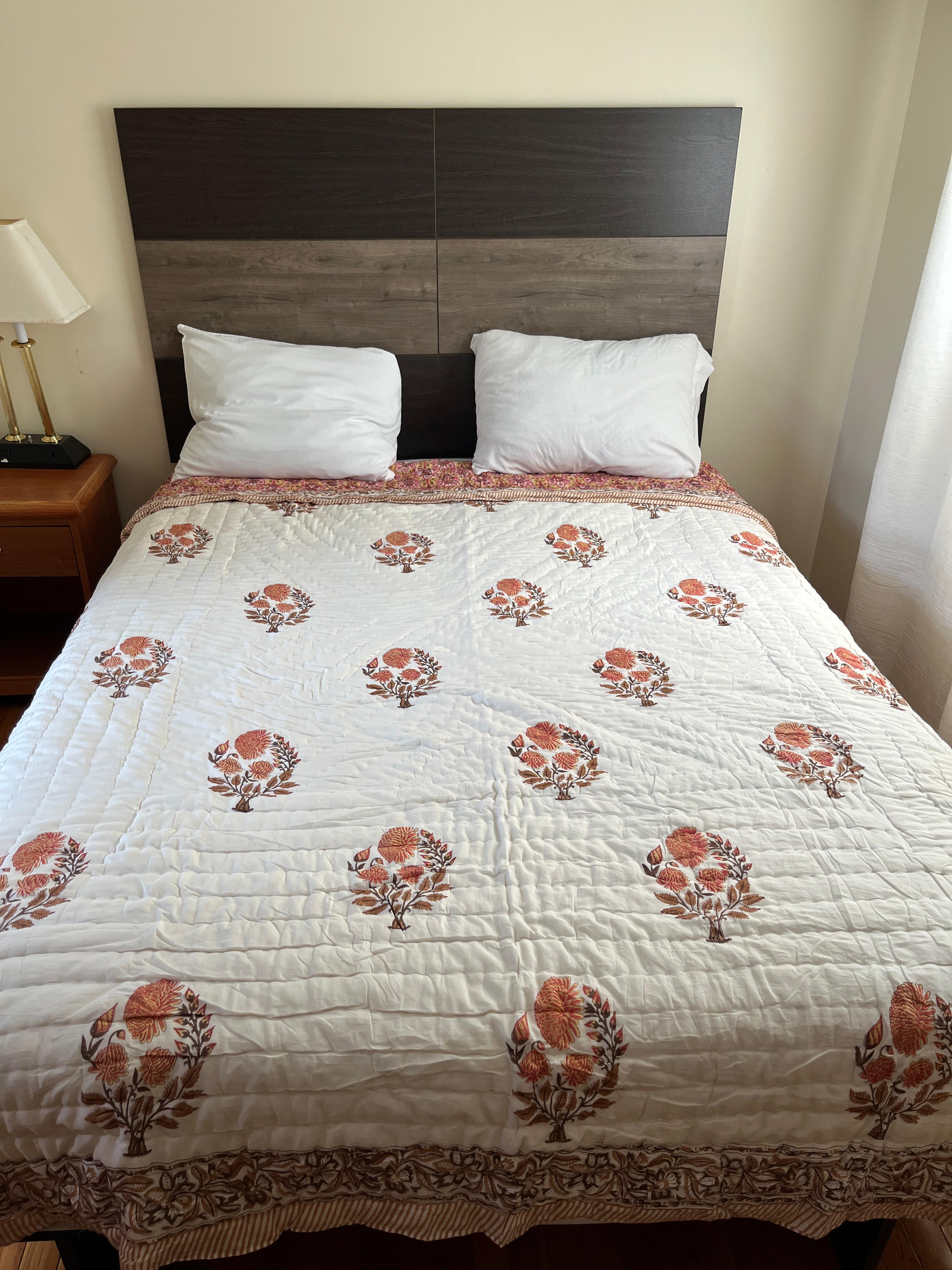 Printed Cotton Quilt - Queen Size 90" x 108" - Matchless Gifts19