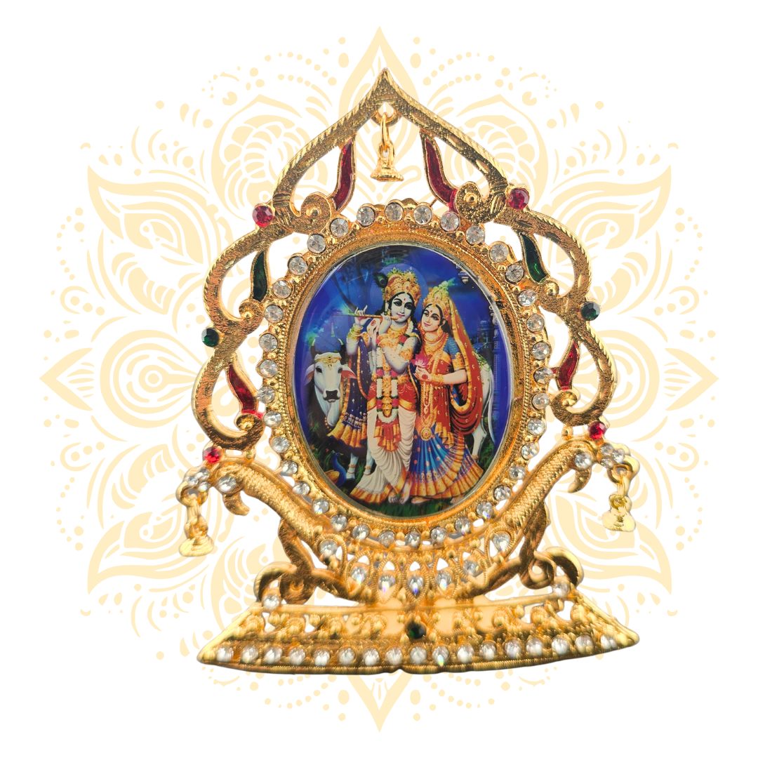Prarthana Golden Metal Deity Mini Altar Stand - Matchless Gifts11
