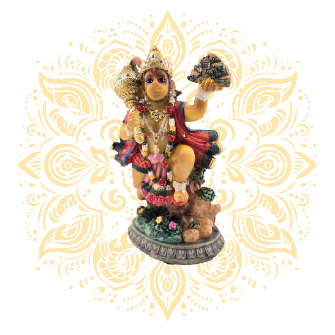 Polyresin Mini Flying Hanuman 3.5"