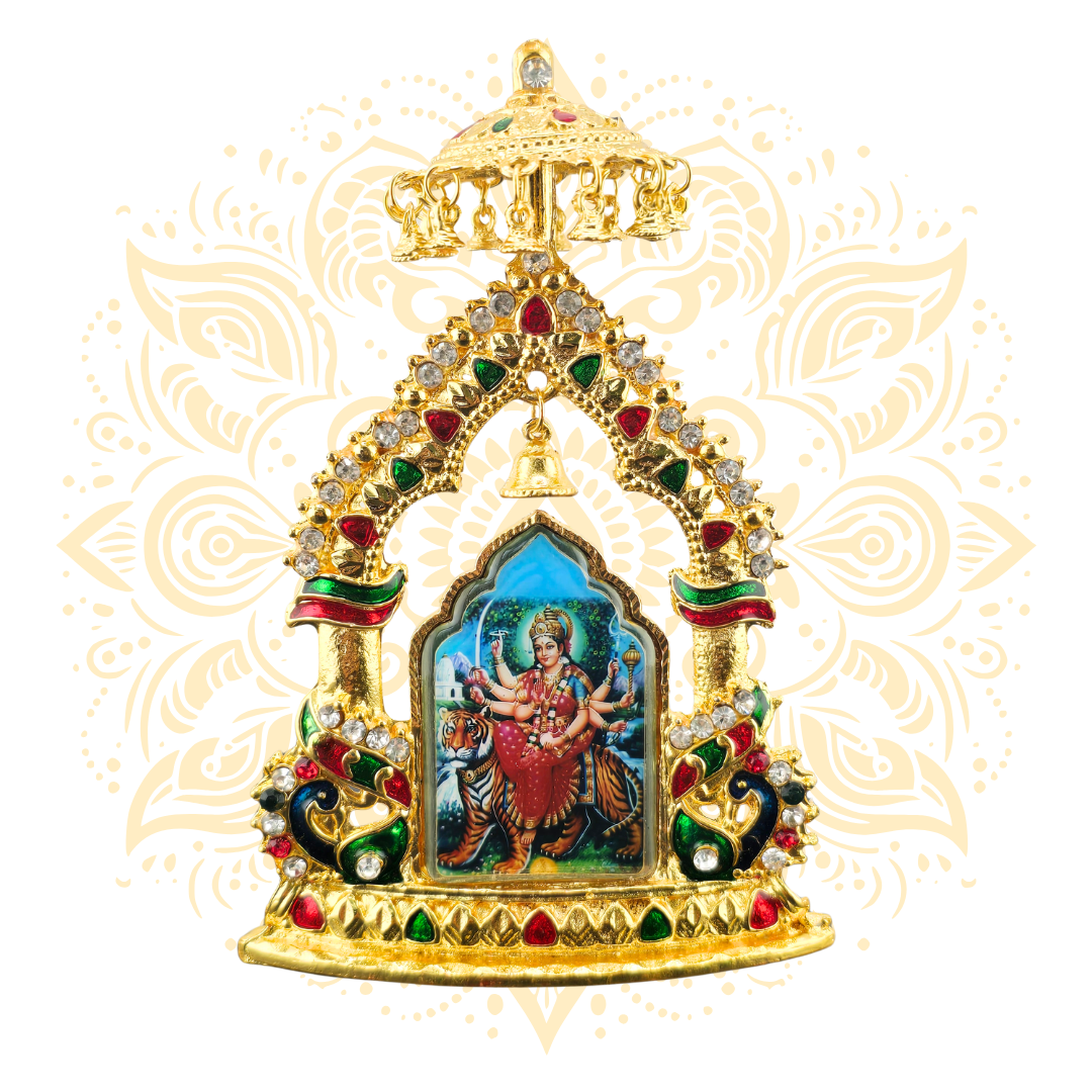 Golden Mini Mandir Deity Altar 4.5" - Matchless Gifts4
