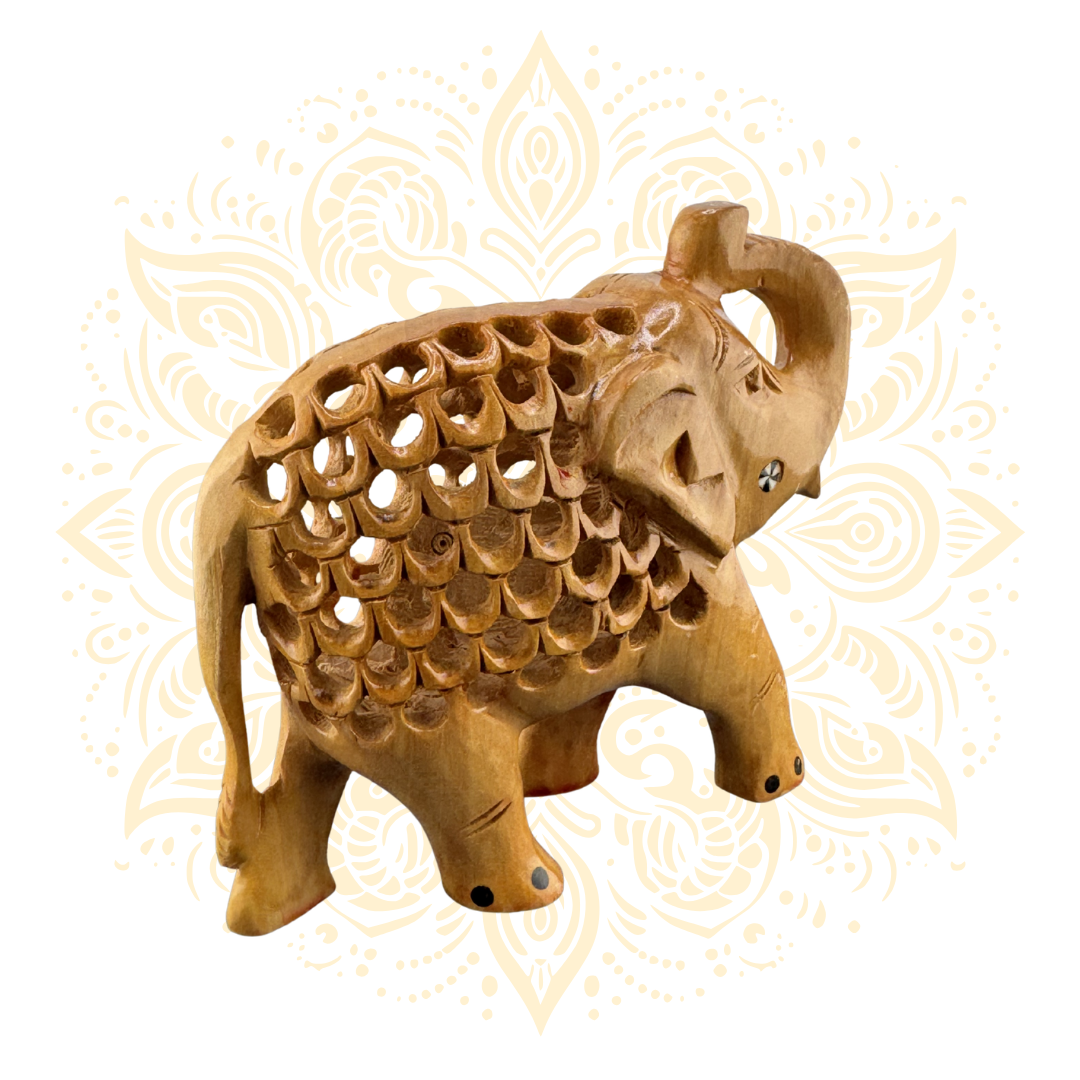 Wooden Jali Salamidar Elephant