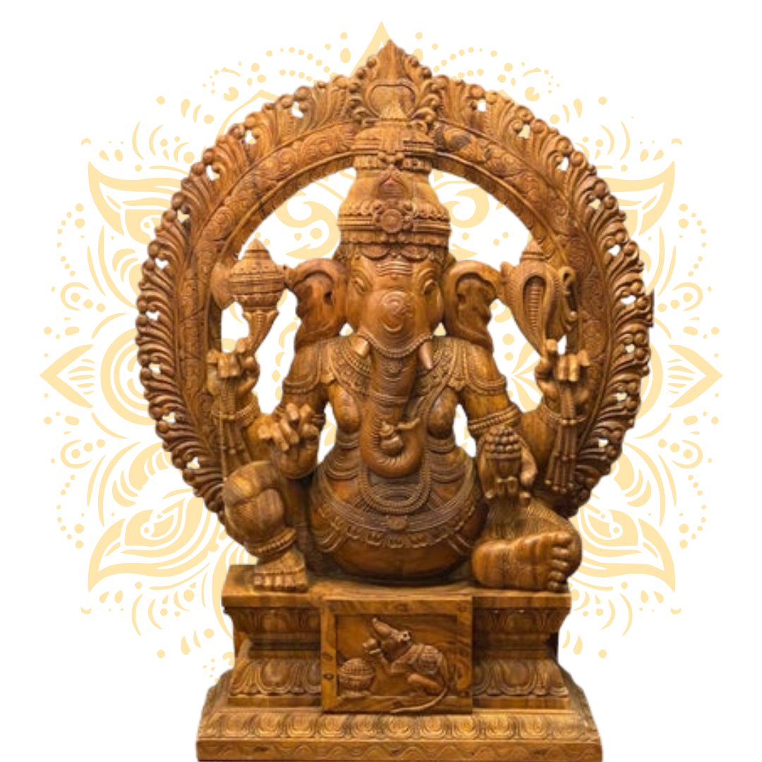 Handcrafted Wooden Ganesh 5'
