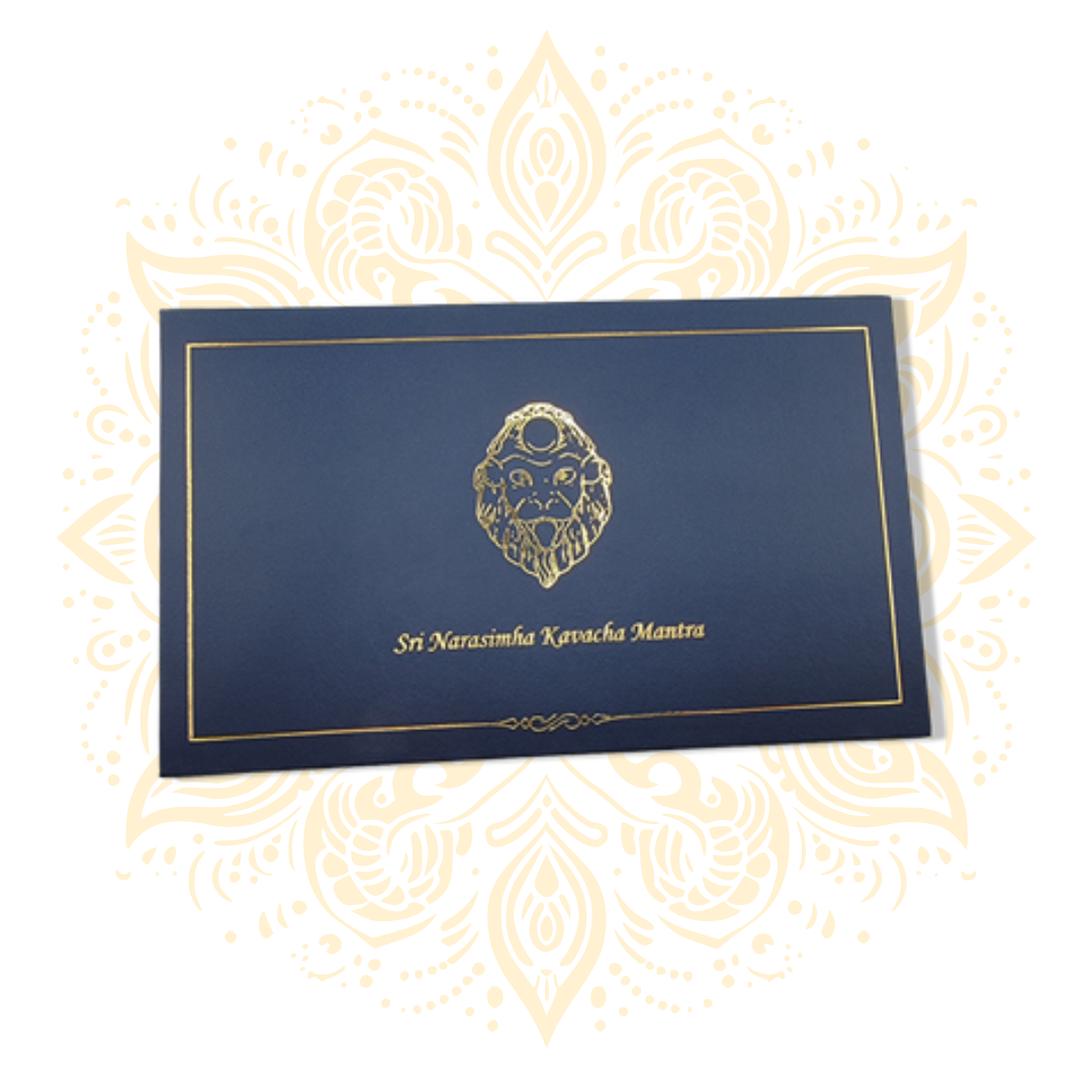 Lord Narasimha Kavacha Silver Necklace Set