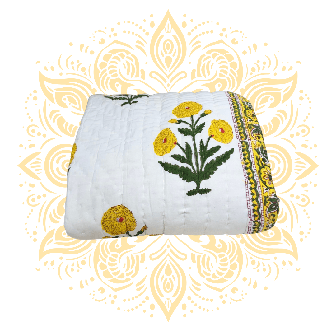 Printed Cotton Quilt - Queen Size 90" x 108" - Matchless Gifts12
