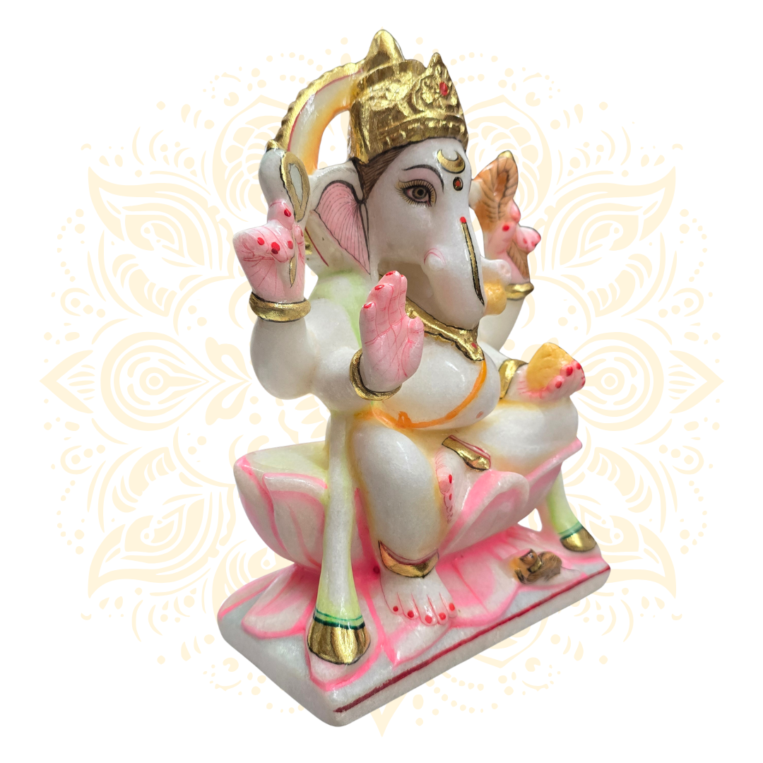 Hand-Carved Lord Ganesh Murti 9.5" - Matchless Gifts2