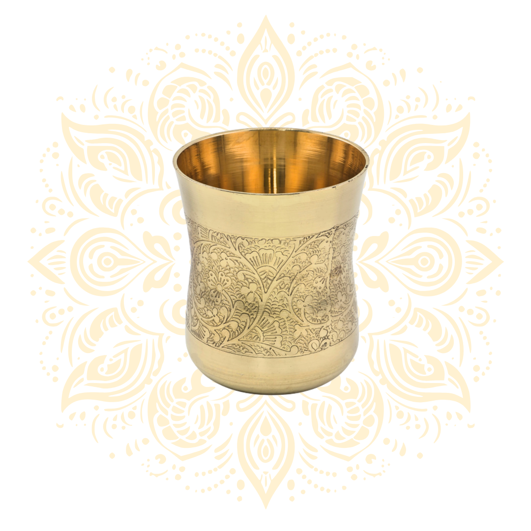 Engraved Brass Cup 3.5" Traditional Tumbler - Matchless Gifts2