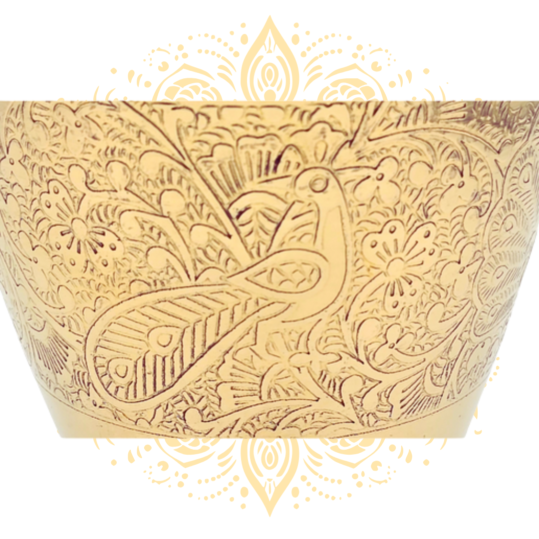 Ambika Engraved Brass Drinking Tumbler 4" - Matchless Gifts2