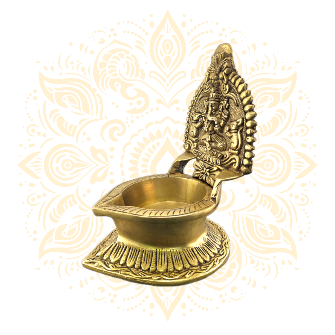 7'' Ganesh Deepak Brass