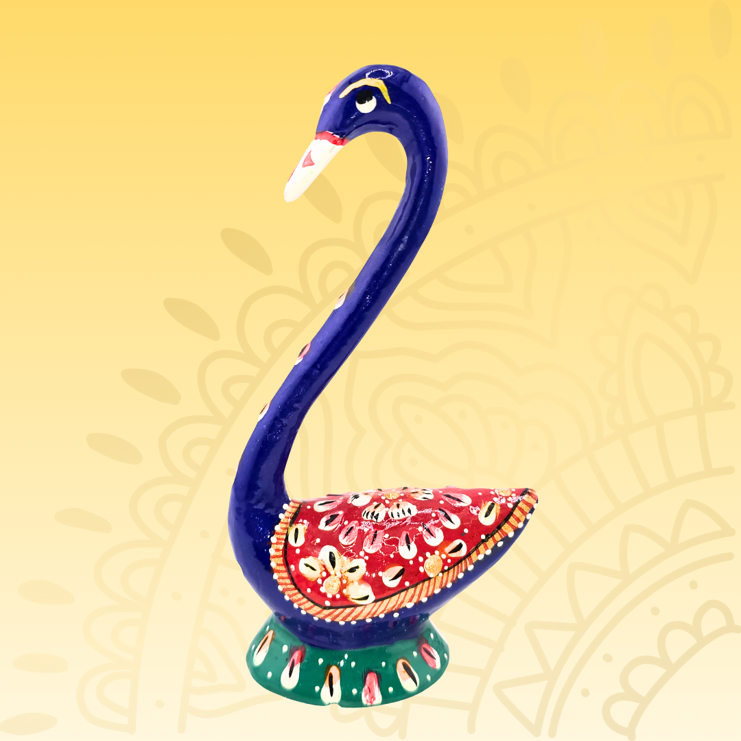 Hand Painted Aluminum Swan