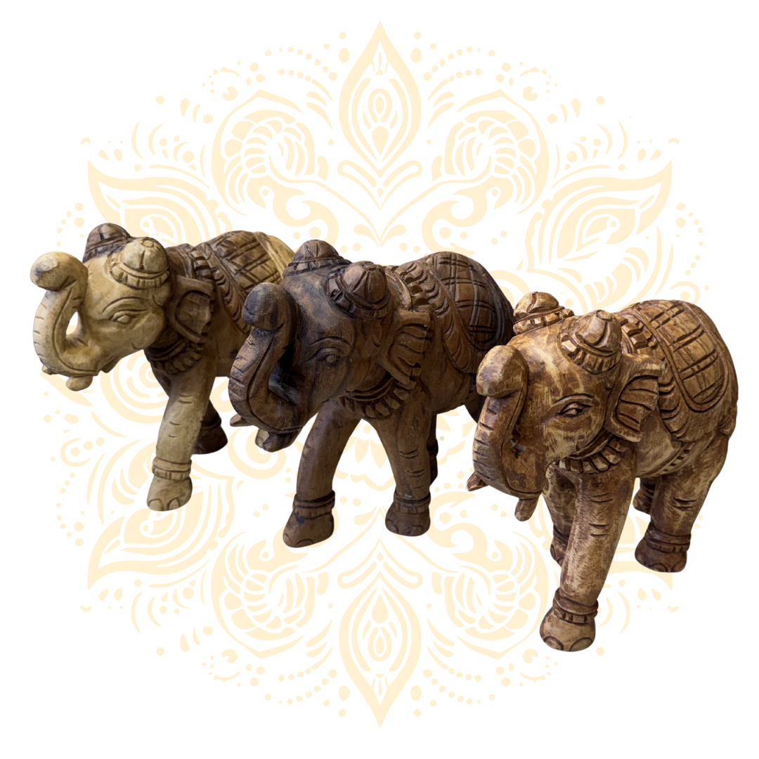 Wooden Elephant 9"