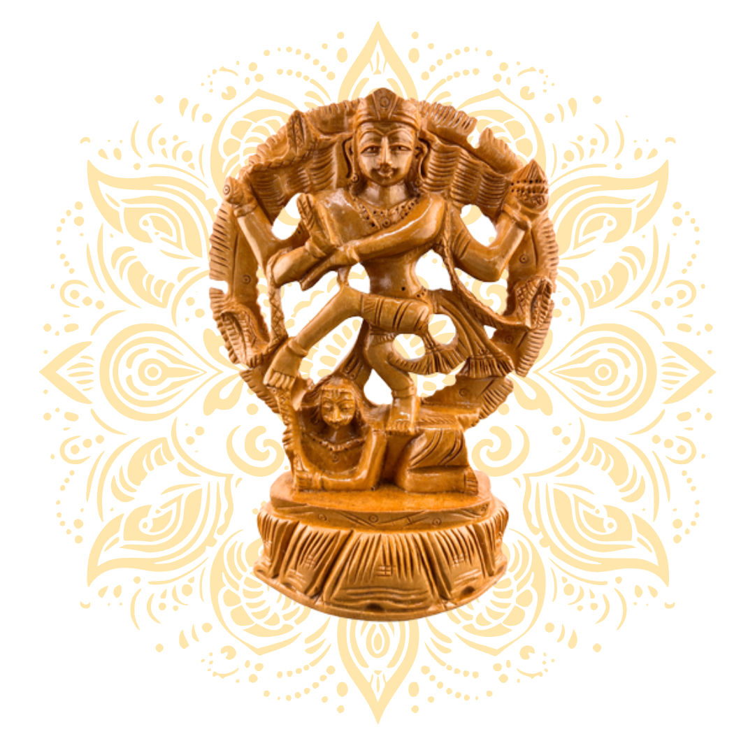Hand-Carved Wooden Nataraj – Lord Shiva in Cosmic Dance