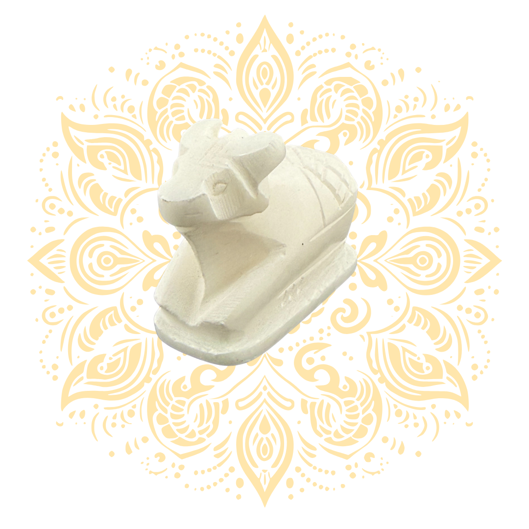 White Stone Nandi Decorative Murti - Matchless Gifts
