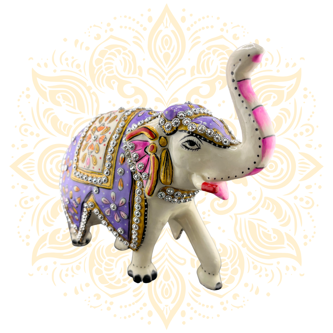 Handcrafted Metal Elephant Figurine 6" - Matchless Gifts1