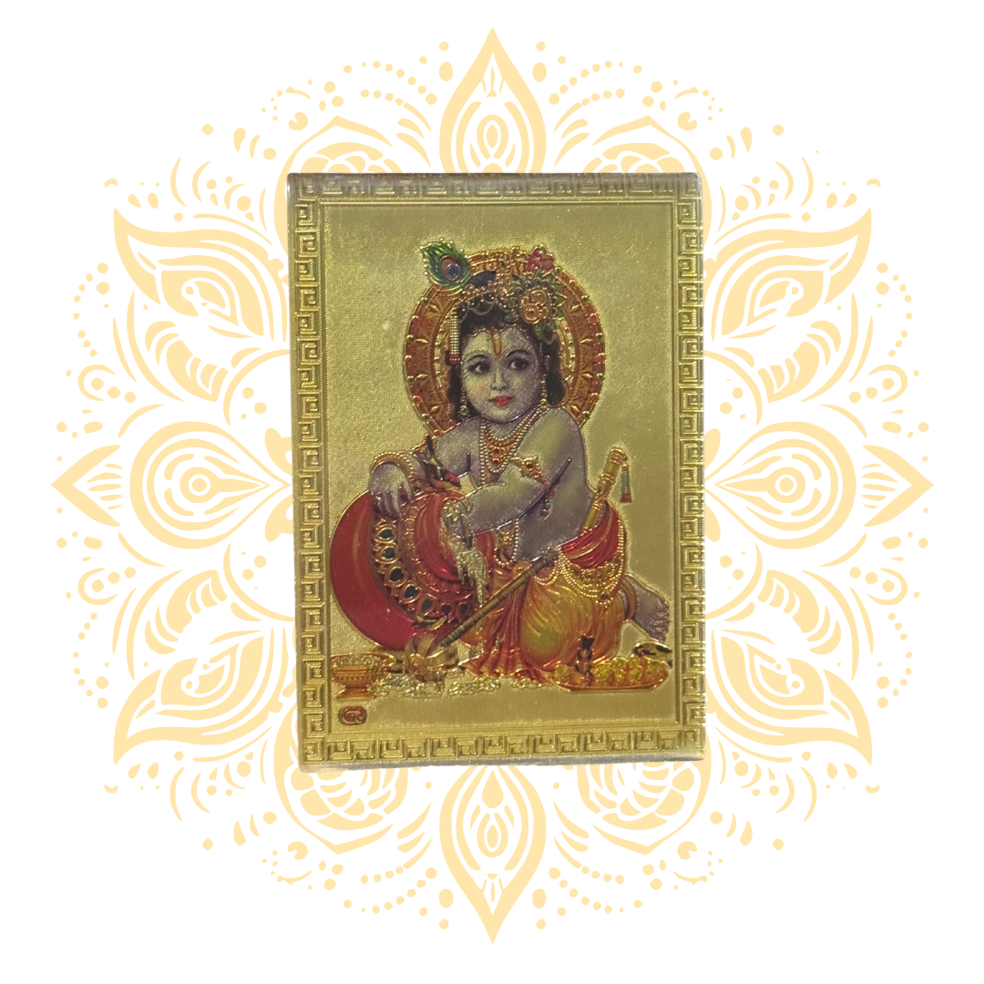 Krishna Golden Deity Stand