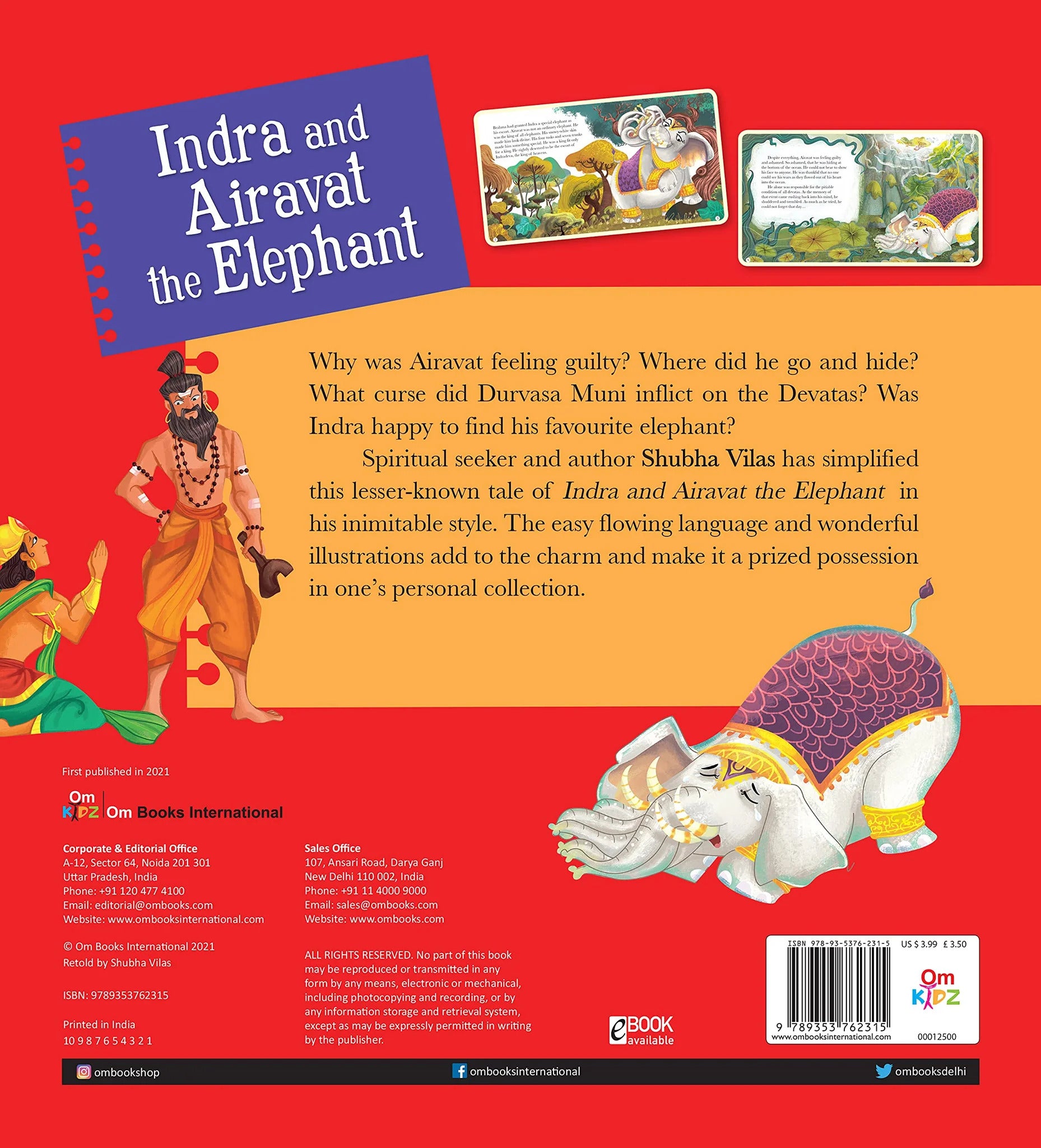 Vehicles of Gods: Indra and Airavat the Elephant By Shubha Vilas