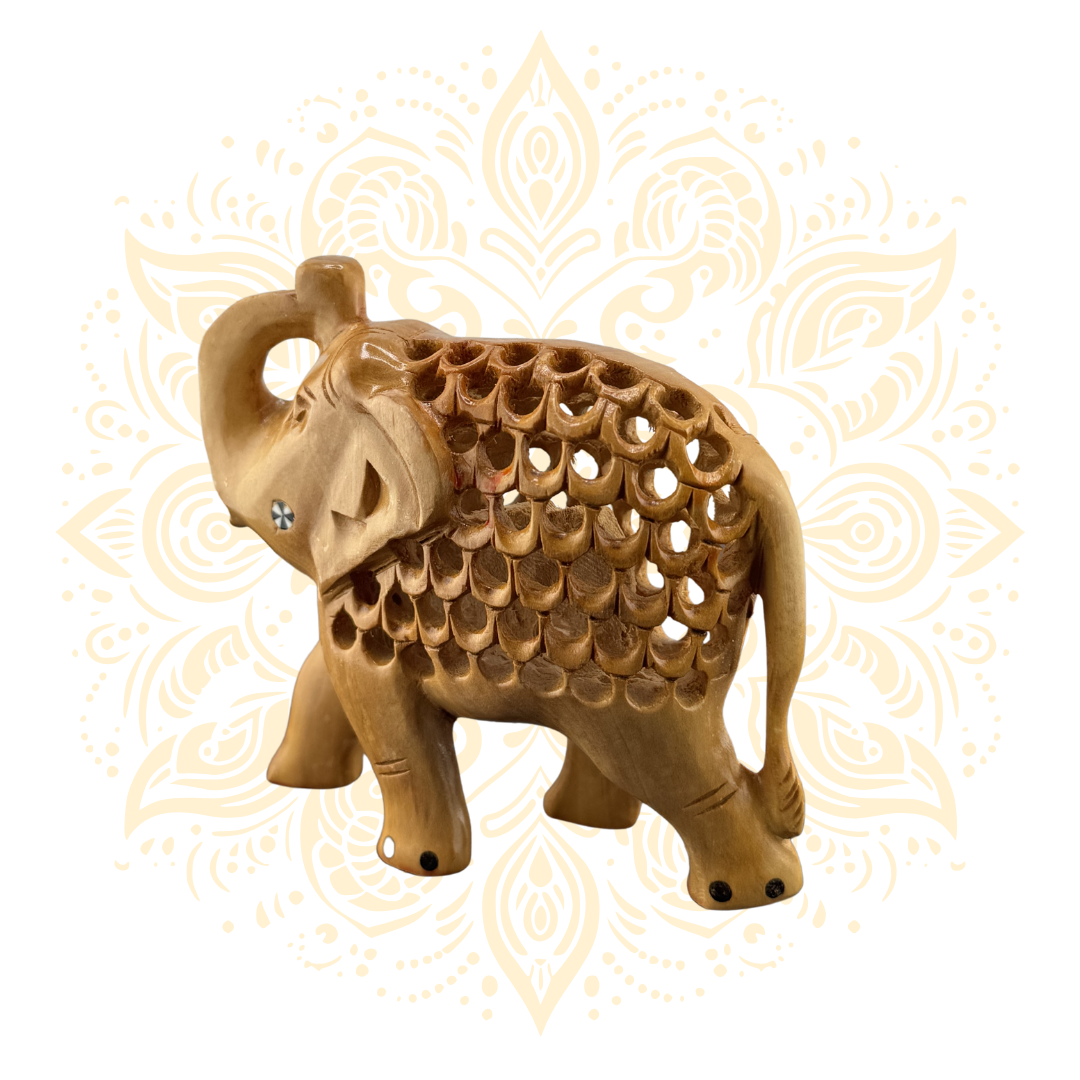 Wooden Jali Salamidar Elephant