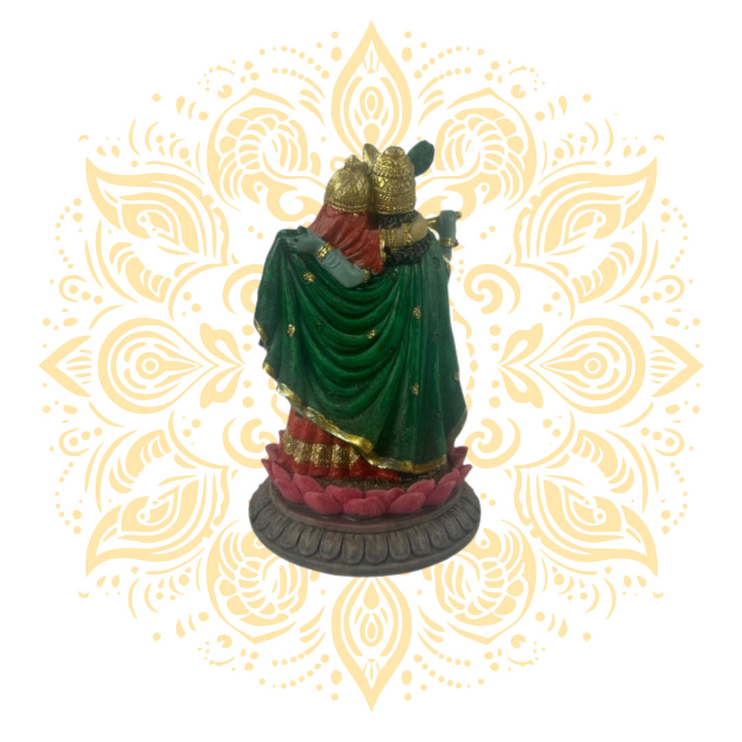 Polyresin Radha Krishna On Lotus 2.5" - Matchless Gifts