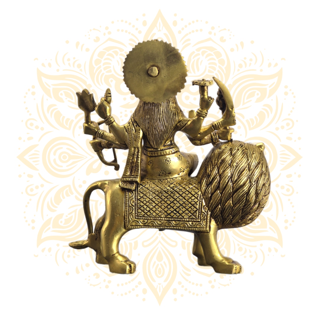 Brass Durga 9"