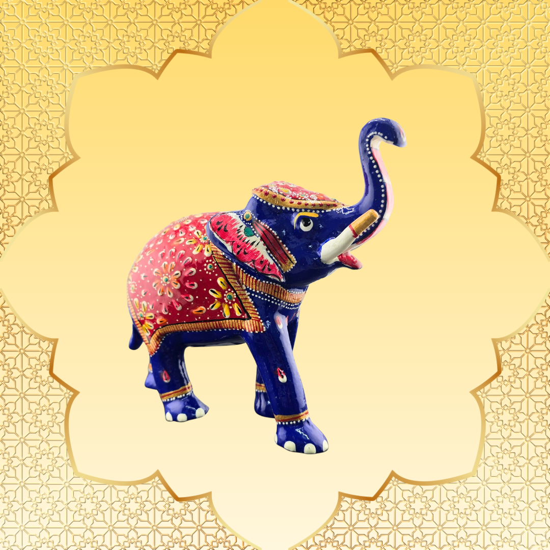 Hand-Painted Aluminium Elephant - Matchless Gifts4