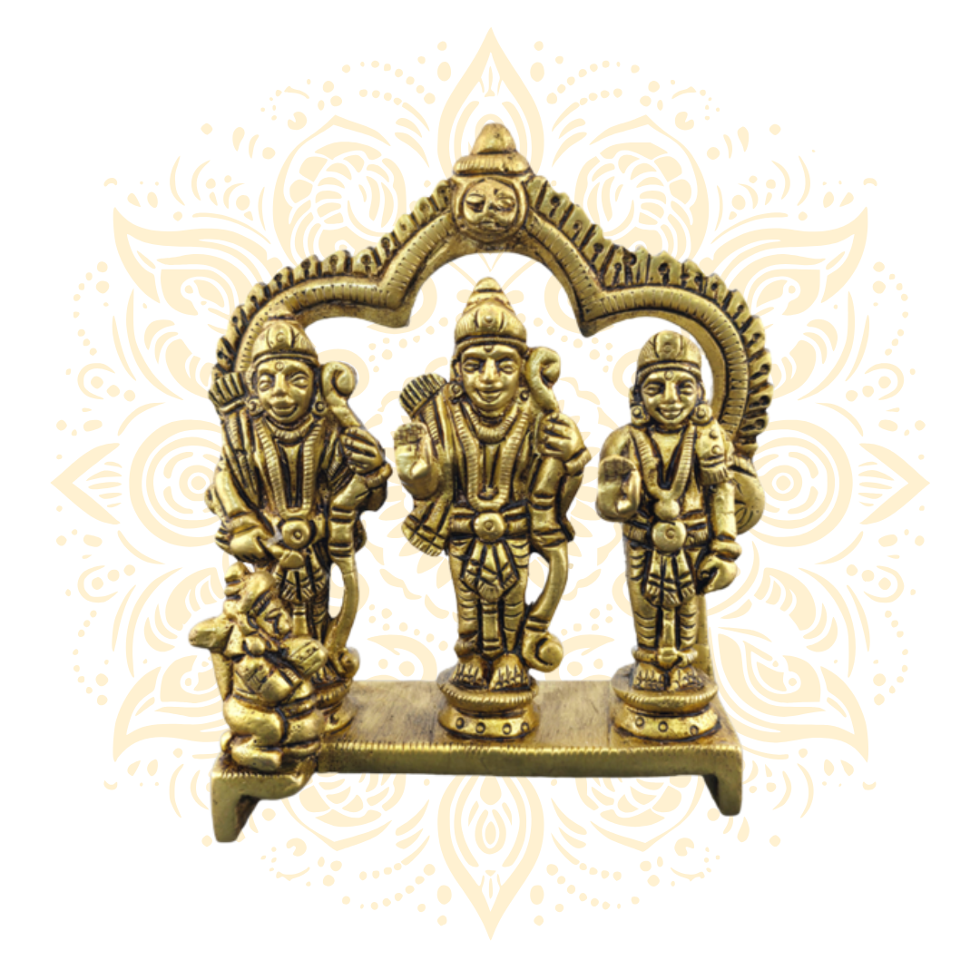 Brass Sita Ram Family 4.5"