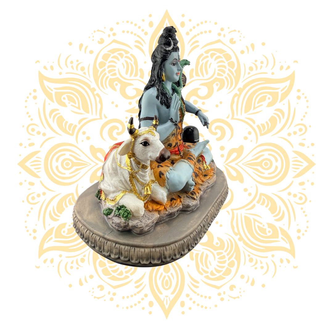Polyresin Shiva & Nandi 6.5" - Matchless Gifts