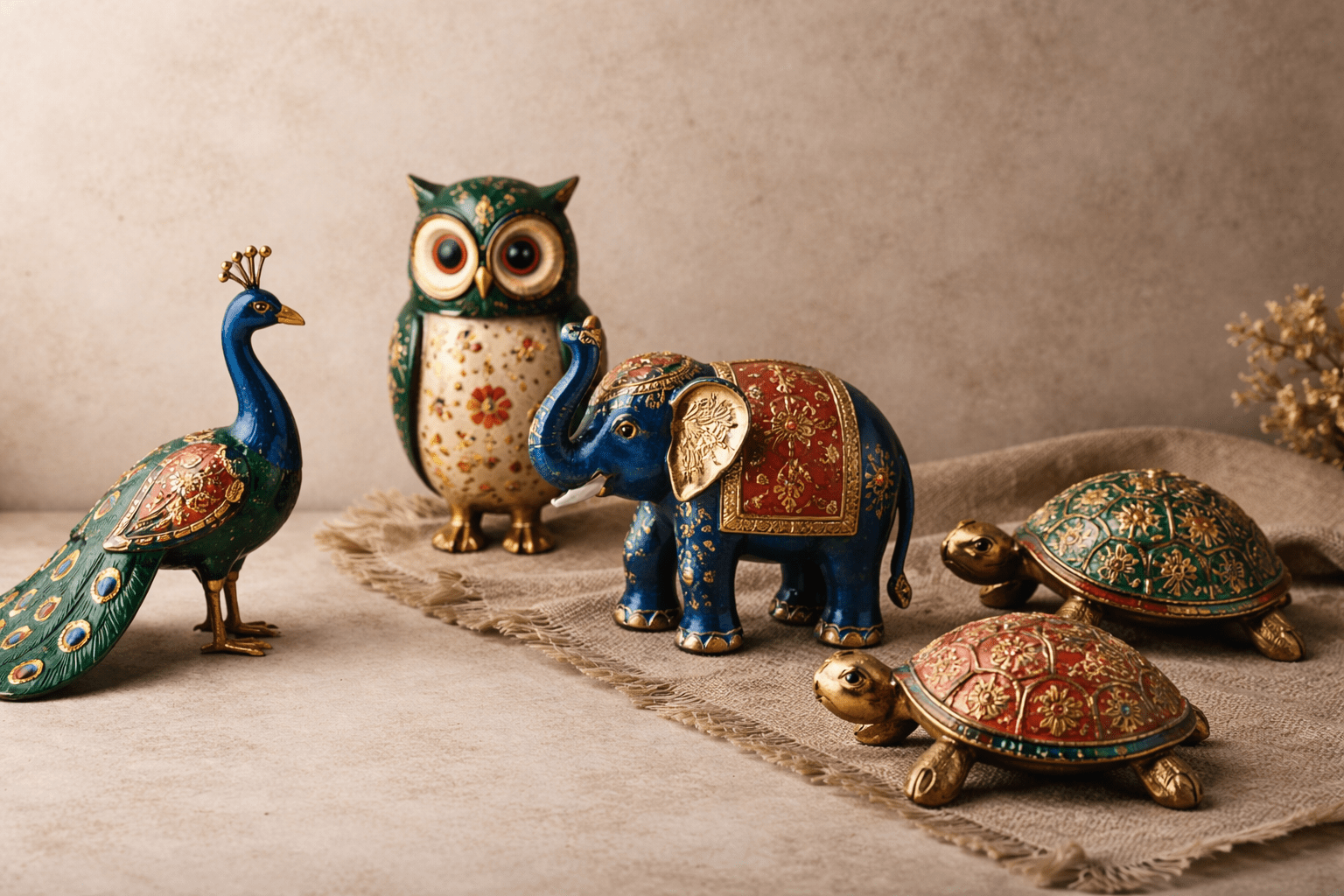 Painted Metal Animals - Matchless Gifts