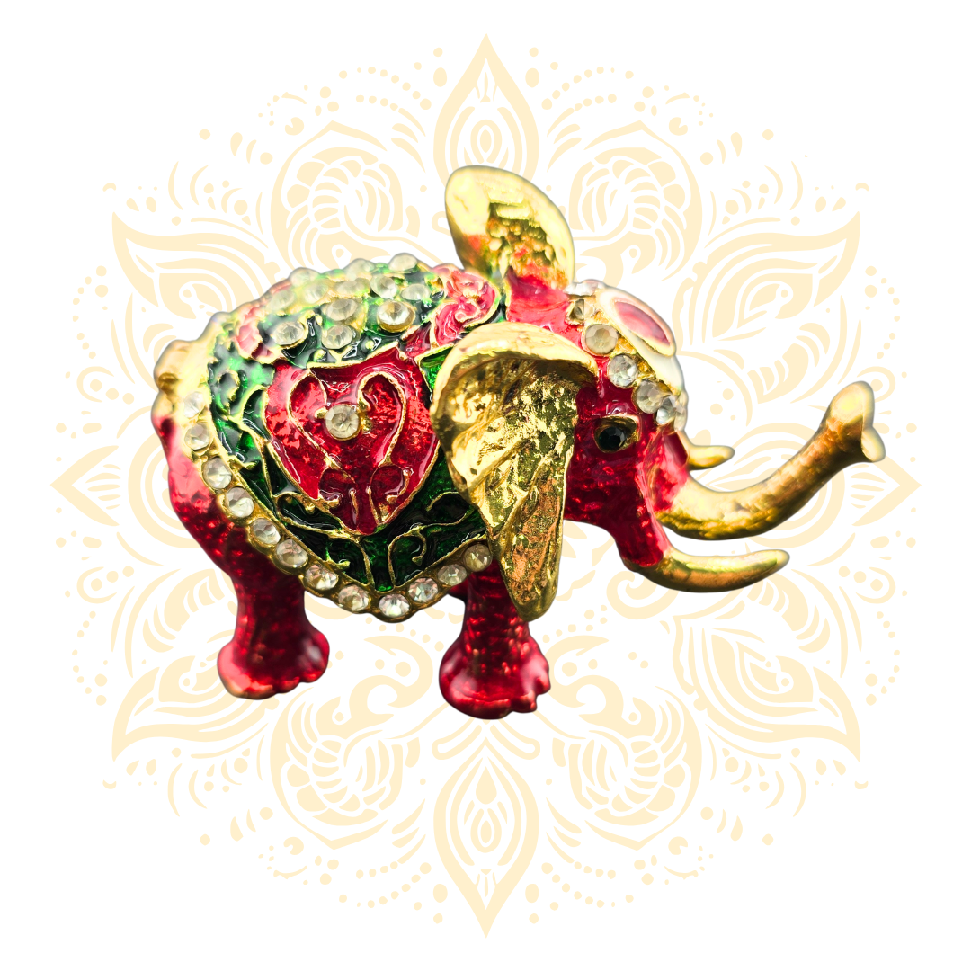 Jeweled Elephant Trinket Box - Matchless Gifts