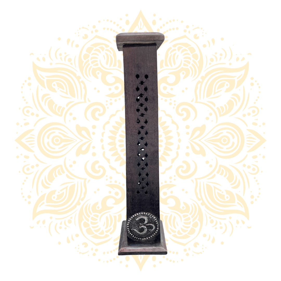 Wooden Black Tower Incense Holder 12" - Matchless Gifts
