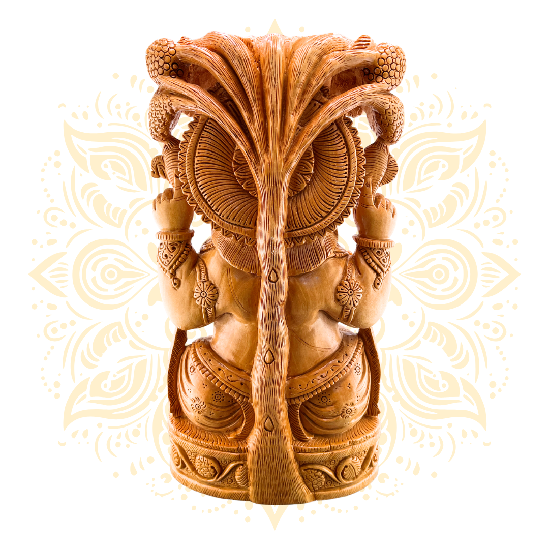 Hand Carved Wooden Ganesh Tree - Matchless Gifts