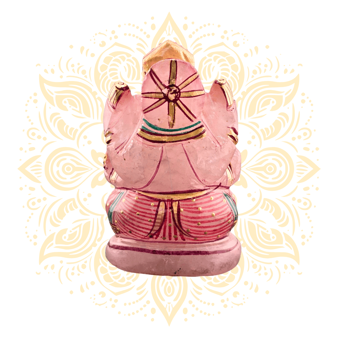 Gemstone Rose Quartz Ganesh - Matchless Gifts