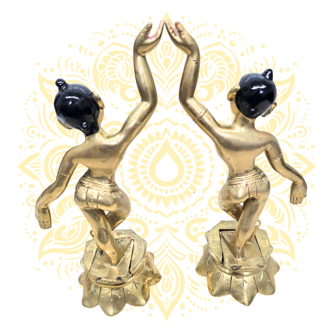 Gaura Nitai 11" Brass Murtis w/ Removable Bases