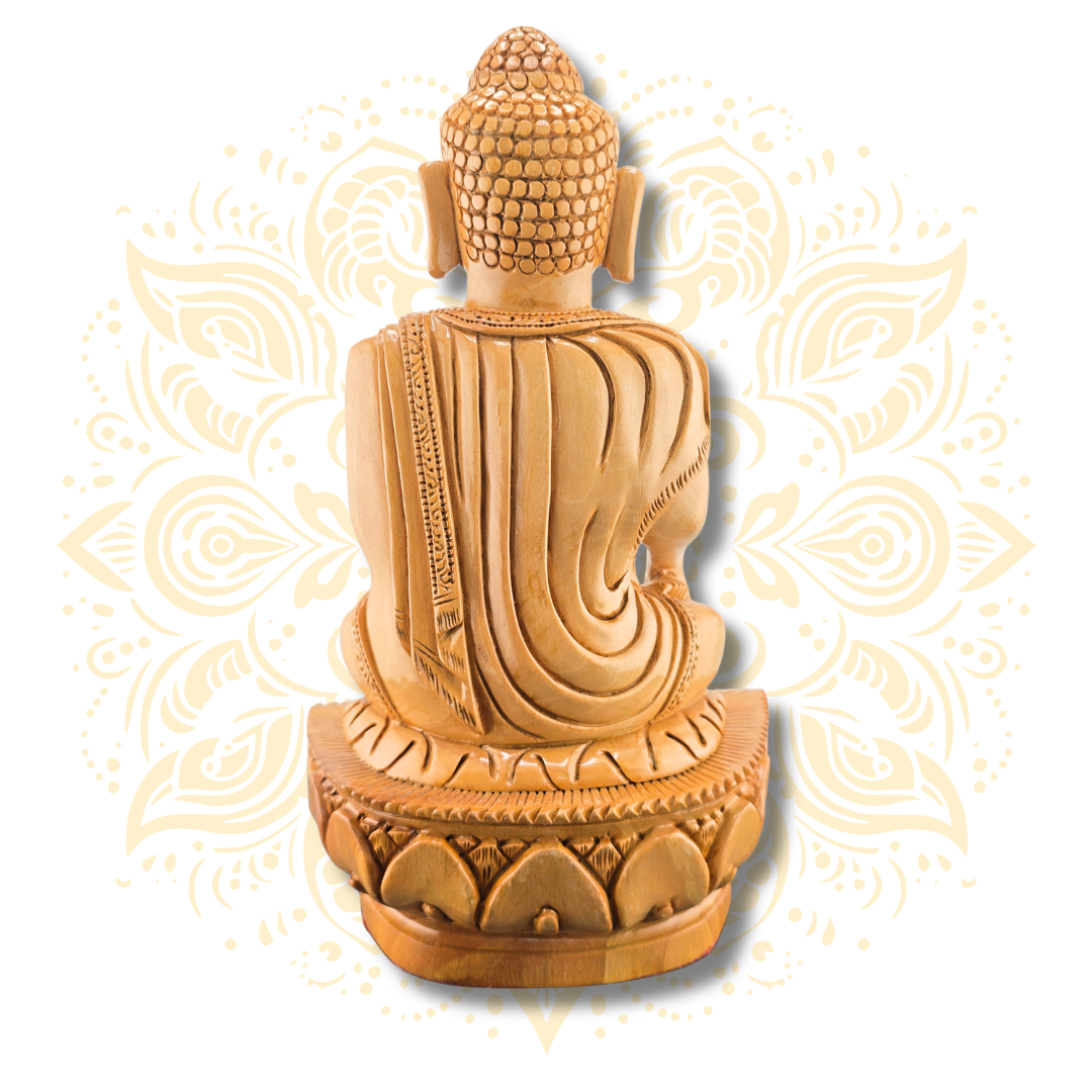 Wooden Buddha Fine 8" - Matchless Gifts