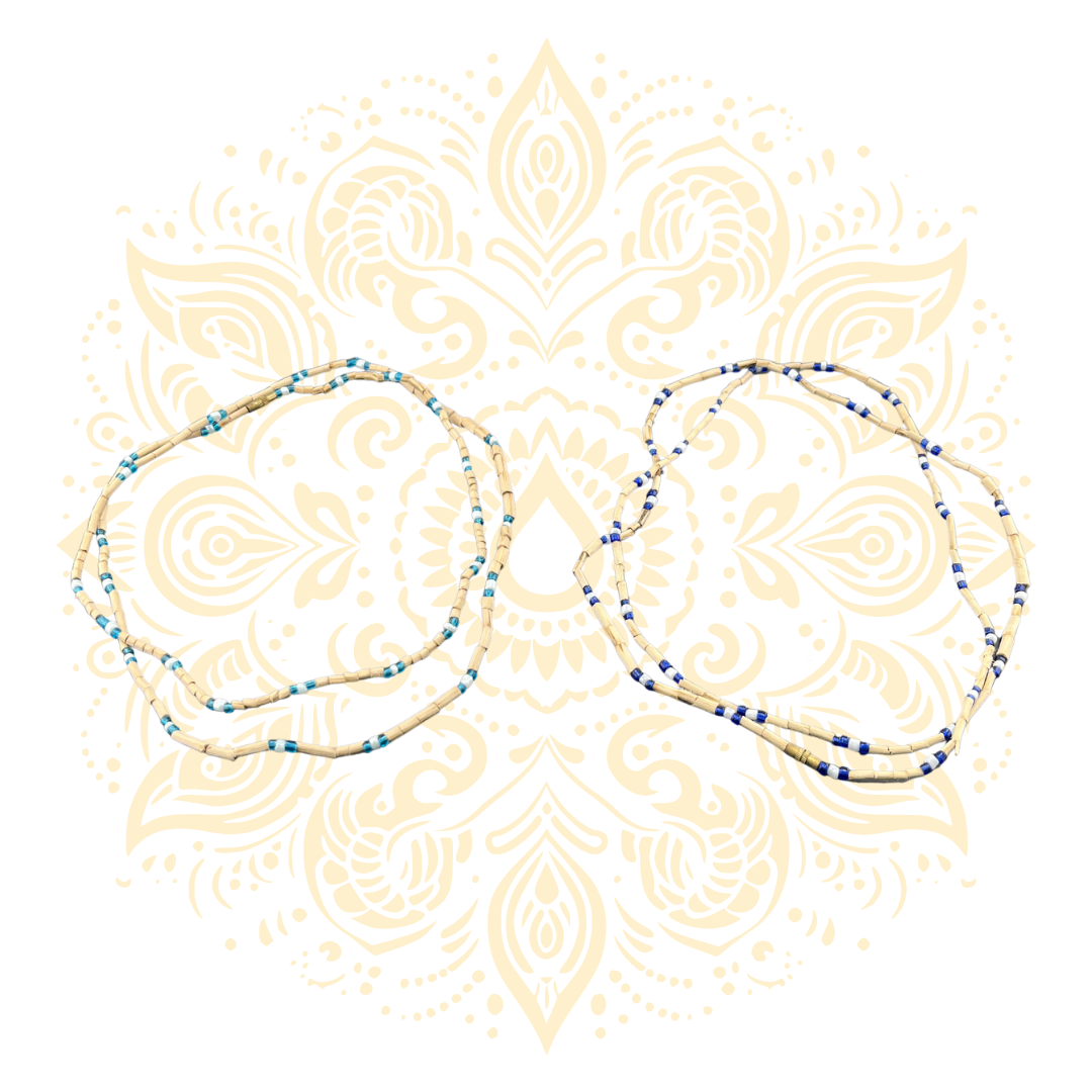 Tulasi Neckbeads - Blue & Light Blue Beads