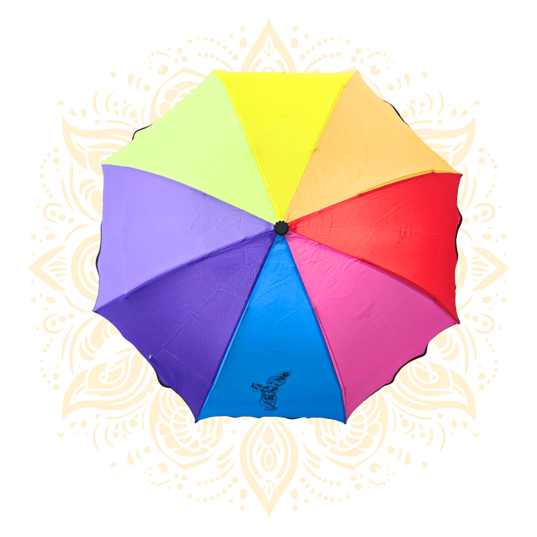 Foldable Travel Umbrella with Lord Jagannath or Om Design - Matchless Gifts